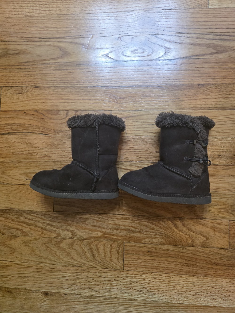 Target Kids Brown Faux Fur Lined Winter Boots